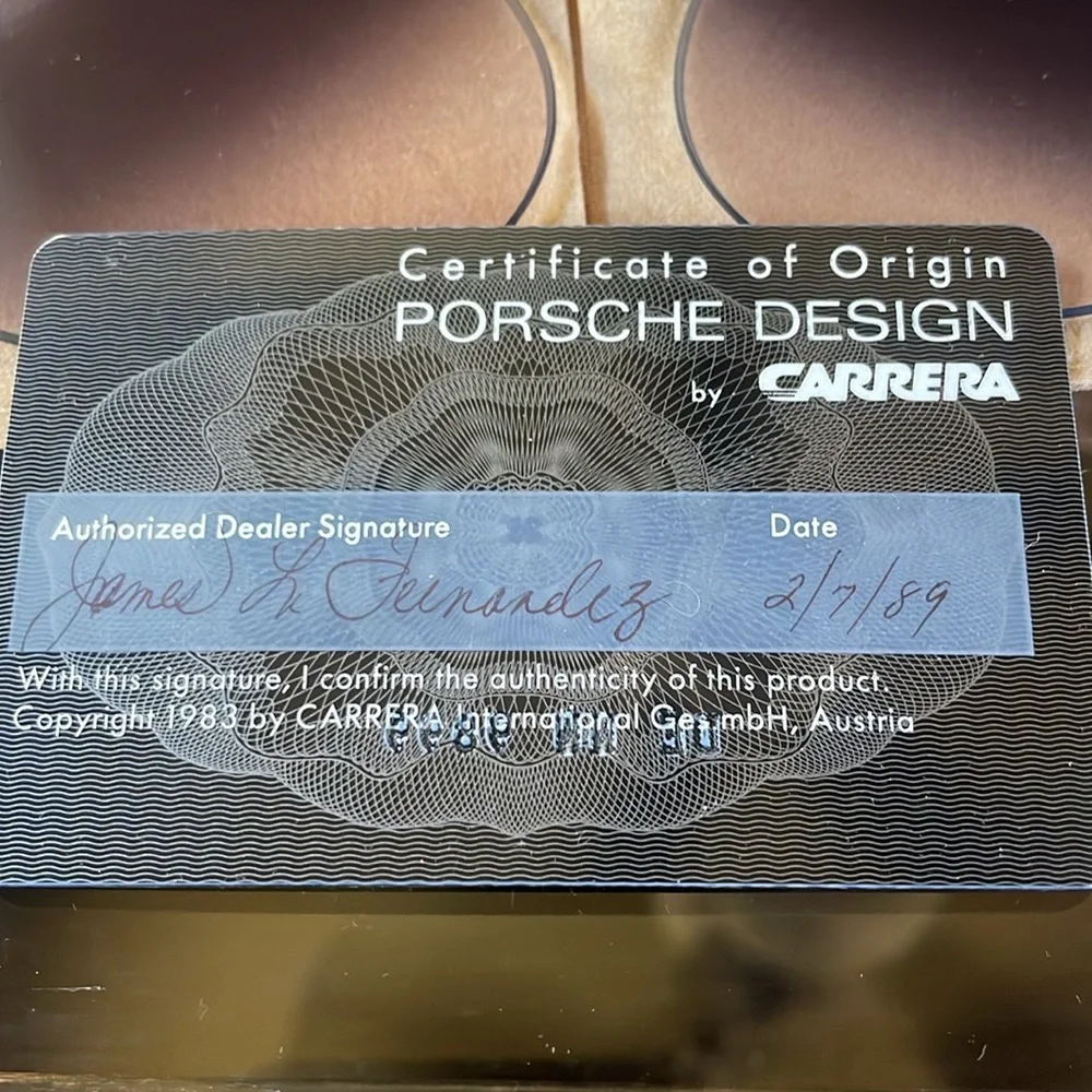 Carrera Authentic Vintage Porsche Sunglasses